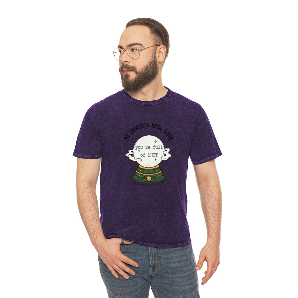 YOUtopia Essentials Merch | My Crystal Ball Says | Unisex Mineral Wash T-Shirt